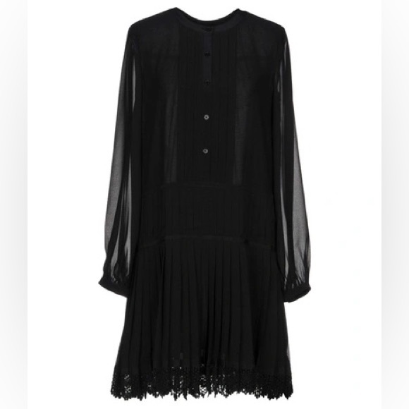 Tory Burch Dresses & Skirts - Tory Burch Sydney Black Pleated Silk Dress
